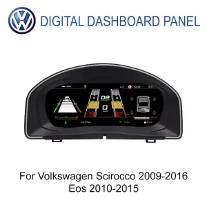 Volkswagen Scirocco 2009-2016 en Eos 2010-2015 10,25 inch digitaal instrumentenpaneel vooraanzicht