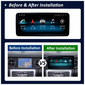 Upgrade je Mercedes SLK W171 Android Head Unit 2008-2011 NTG4.5 met 8-core CPU, 4+64GB of 6+128GB, 12,3″ IPS display, DSP, Wireless CarPlay & Android Auto.