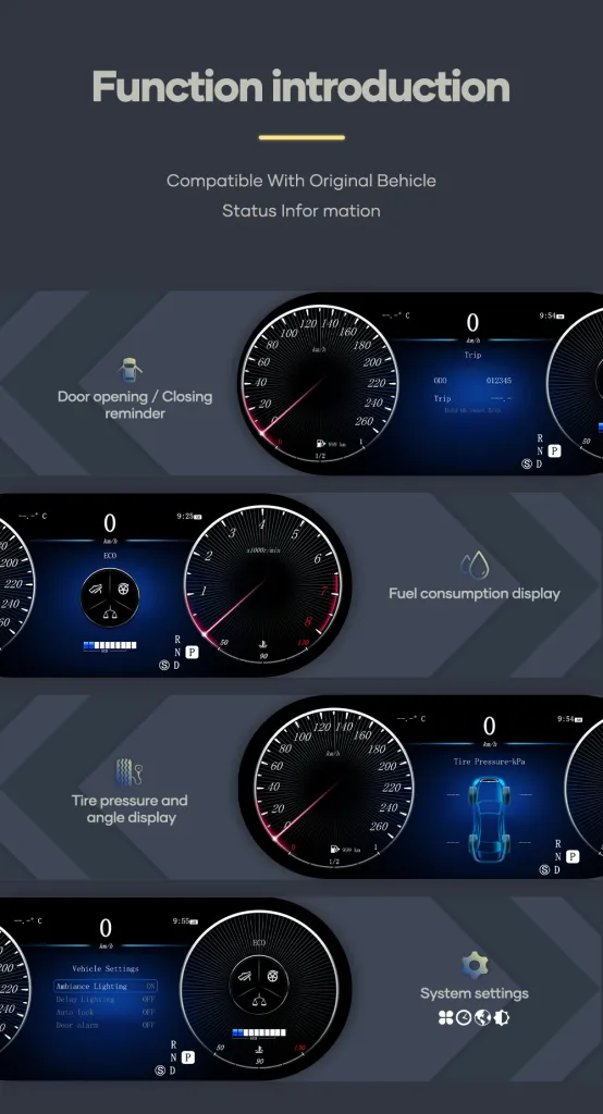 Mercedes ML GL Digitaal Cluster 2005-2010 | 12,3″ CarPlay, Android Auto