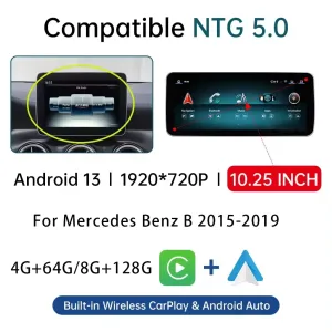 Mercedes B-klasse Android Hoofdunit 2012-2018 | CarPlay DSP