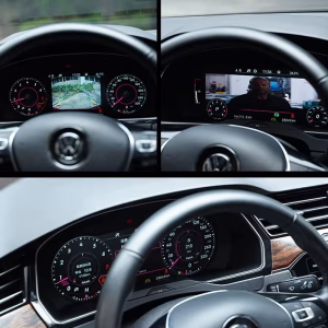 Volkswagen VW Tiguan Digital Cluster 2009-2017 for Mk1 Type 5N LCD Dash | CarPlay Map Sync 4 Geïnstalleerd digitaal instrumentenpaneel voor Volkswagen Tiguan (2009–2017) met een 12,3 inch-scherm en volledig LCD-display