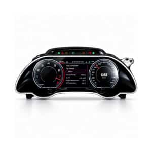 Upgrade uw Audi A5 B8 2008–2016 met een 12.3″ LCD digitaal cluster, OEM-stijl pasvorm, behouden voertuiggegevens, stuurwielbediening en iKAGOO-ondersteuning.