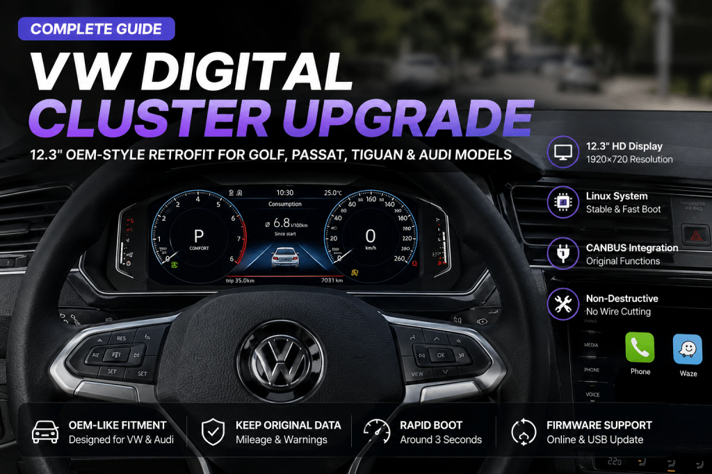 Handleiding voor het upgraden van het digitale instrumentenpaneel van VW