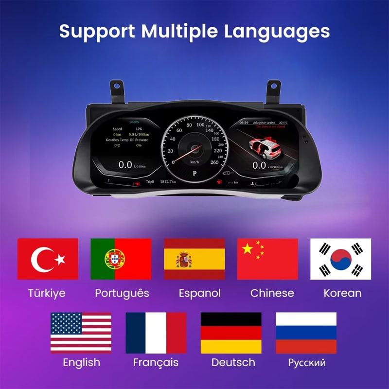 Toyota Highlander Digitale Dashboard 2015-2019