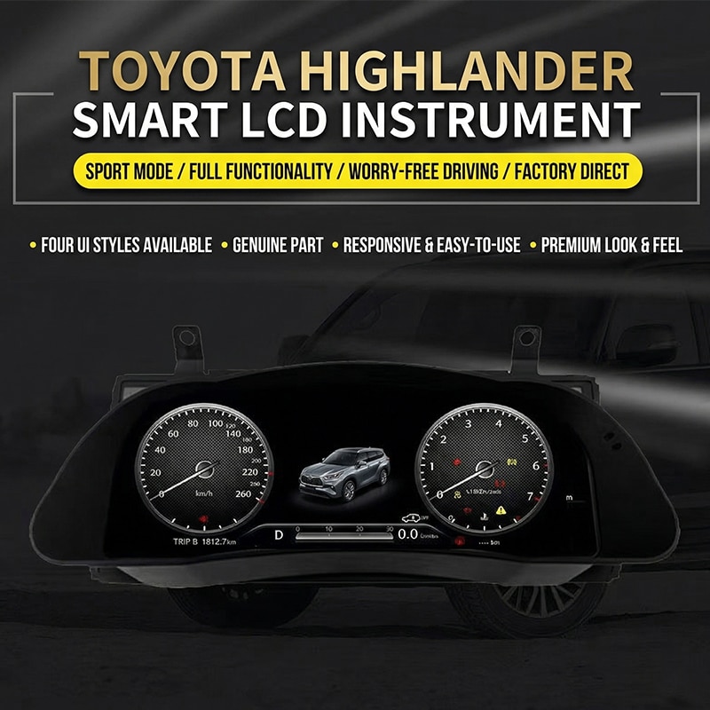 Toyota Highlander Digitale Dashboard Upgrade 2015-2019