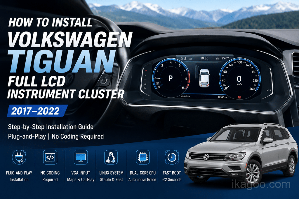 Hoe een Volkswagen Tiguan volledig LCD-instrumentenpaneel 2017-2022 te installeren