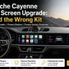 Porsche Cayenne 2018-2023: upgrade met dubbele schermen, geïnstalleerd in het interieur