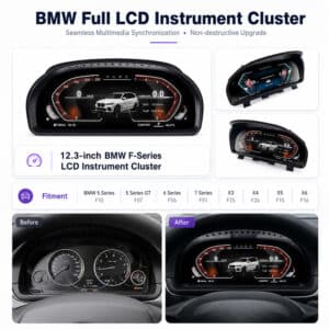 BMW X5 E70 digital cluster 12.3-inch full LCD instrument cluster non-destructive upgrade