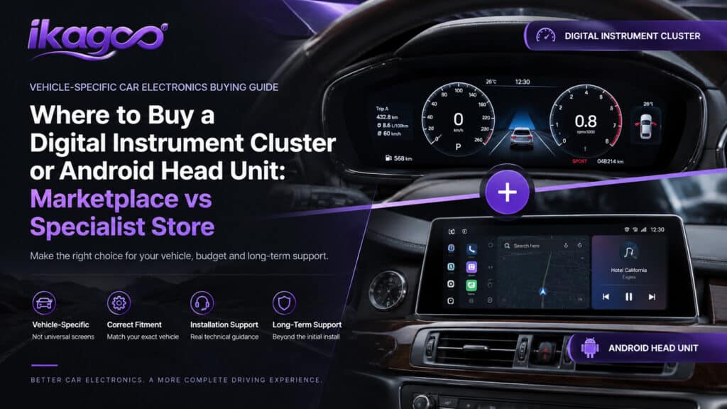 Waar koop je een digitaal instrumentencluster of Android-headunit | iKAGOO
