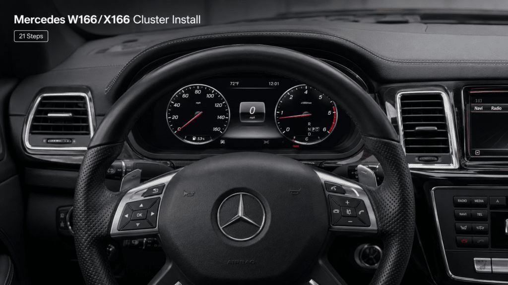 Mercedes W166 X166 digitale clusterinstallatie | 2012–2019