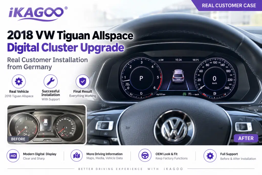 2018 VW Tiguan Allspace Digital Cluster Upgrade – Echte klantinstallatiecase