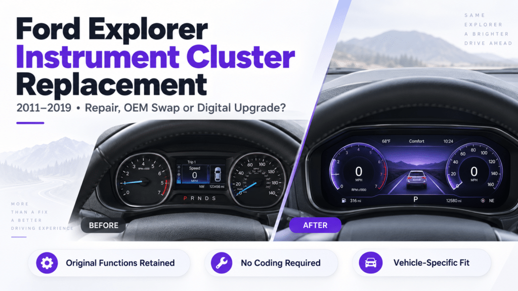 Ford Explorer Instrumentenpaneel Vervanging 2011–2019: Reparatie, OEM-uitwisseling of Digitale Upgrade?