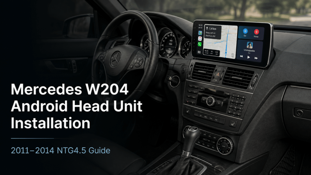 Installatie van de Mercedes W204 Android-headunit: 14-staps NTG4.5 handleiding voor 2011–2014