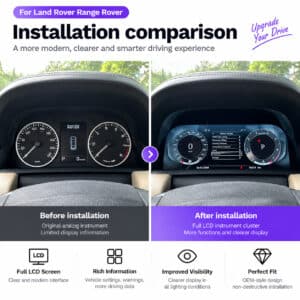 Land Rover Discovery 4 digitaal instrumentencluster geïnstalleerd resultaat