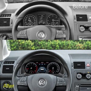 vw touran digitaal cluster voor na upgrade