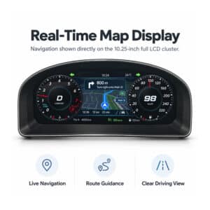 vw touran digital cluster map navigation display