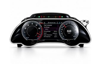 Upgrade uw Audi A5 B8 2008–2016 met een 12.3″ LCD digitaal cluster, OEM-stijl pasvorm, behouden voertuiggegevens, stuurwielbediening en iKAGOO-ondersteuning.