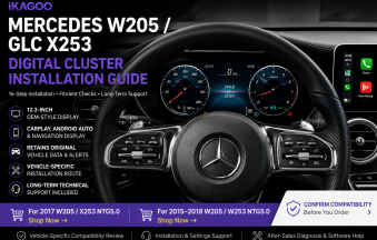 Installatiehandleiding voor het digitale instrumentenpaneel van de Mercedes W205